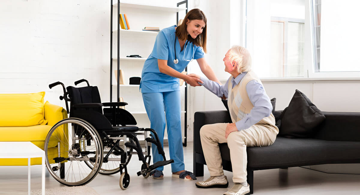 Elderly Person Receiving Care